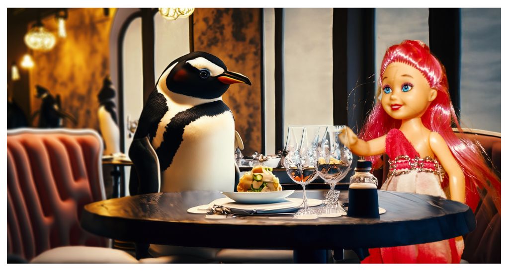 Dinner with a penguin